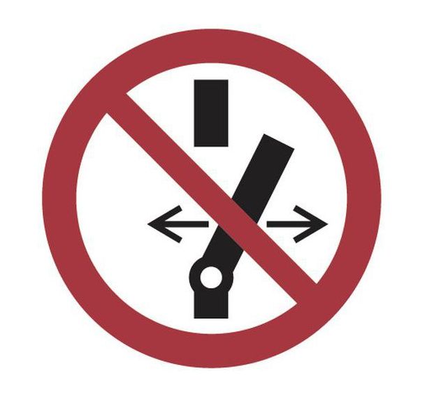 Panneau interdiction - Ne pas modifier état interrupteur - Aluminium