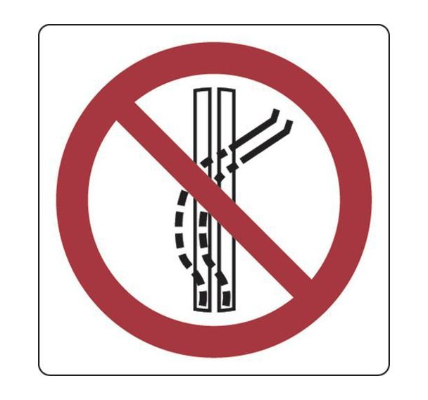 Panneau interdiction - Ne pas quitter la piste - Aluminium