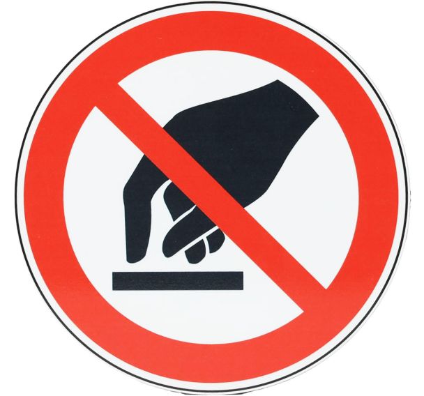 Panneau interdiction - Ne pas toucher - Aluminium - 200 mm