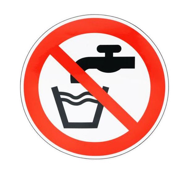 Panneau interdiction Eau non potable adhésif- Manutan Expert