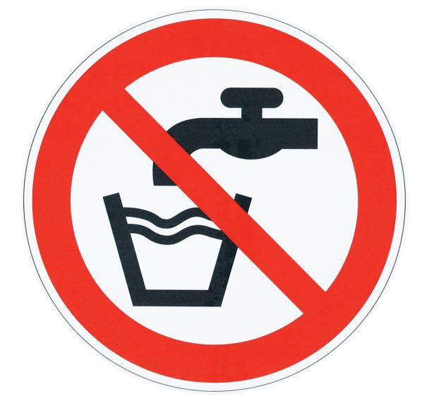 Panneau interdiction Eau non potable aluminium - Manutan Expert