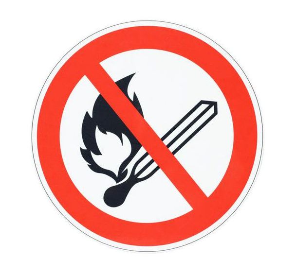 Panneau interdiction Flamme nue interdite aluminium - Manutan Expert