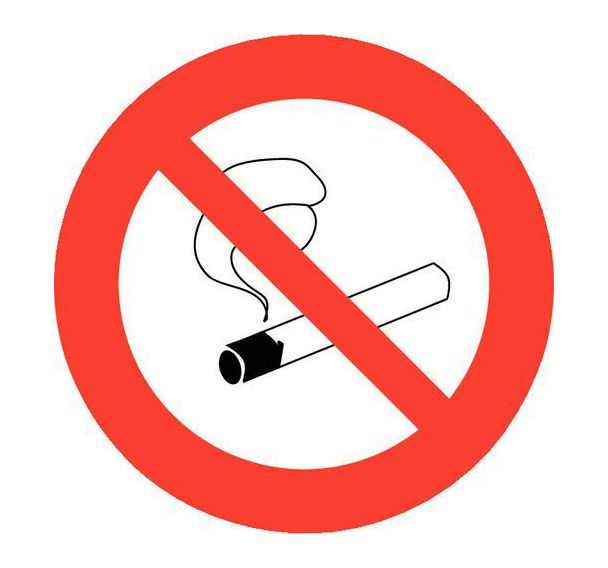 Panneau interdiction défense de fumer - Rigide 480 mm x 480 mm