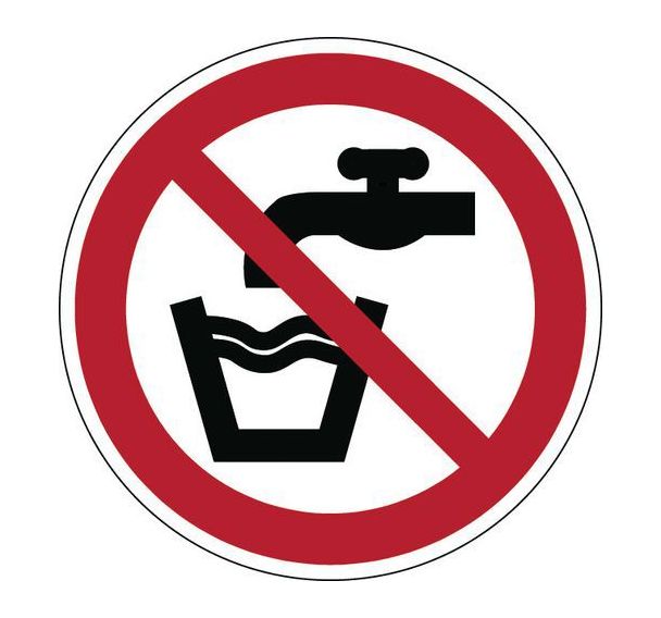 Panneau interdiction rond - Eau non potable - Rigide