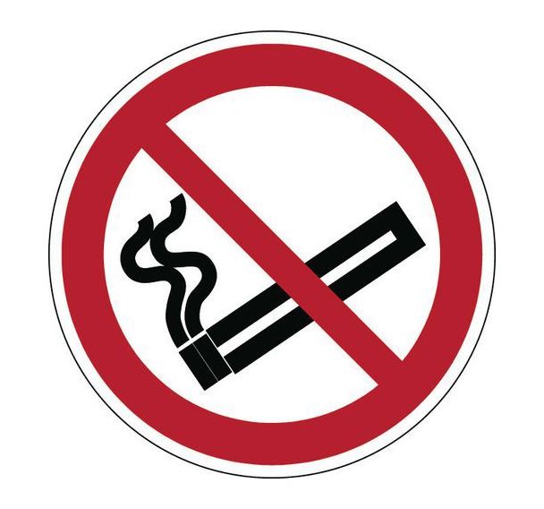 Panneau interdiction rond - Interdiction de fumer - Rigide