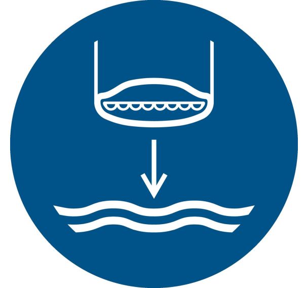 Panneau lancer le canot de sauvetage dans l'odre indique - Djois Made By Tarifold