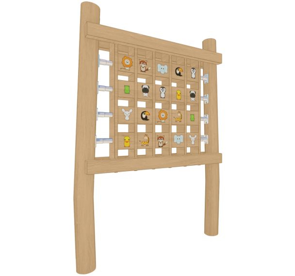 Panneau ludique Memory robinier scellement direct