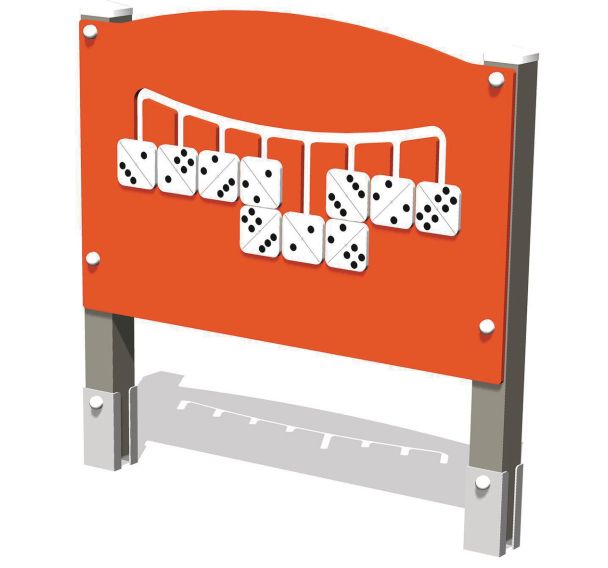 Panneau ludique dominos alu