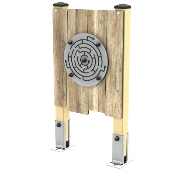 Panneau ludique labyrinthe Noisette bille métal beige Manutan Expert