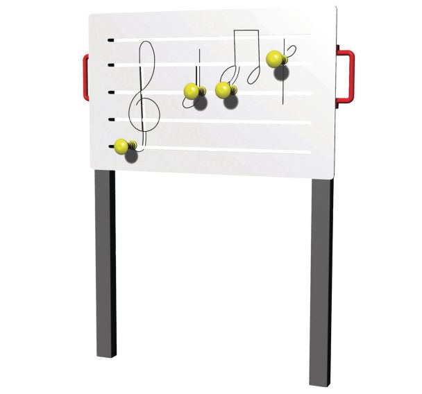 Panneau ludique notes de musique PMR