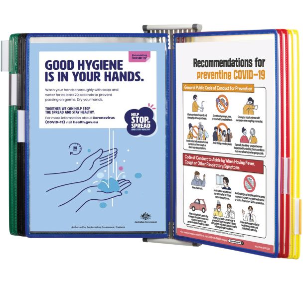 Panneau mural antimicrobien A4 - 10 poches