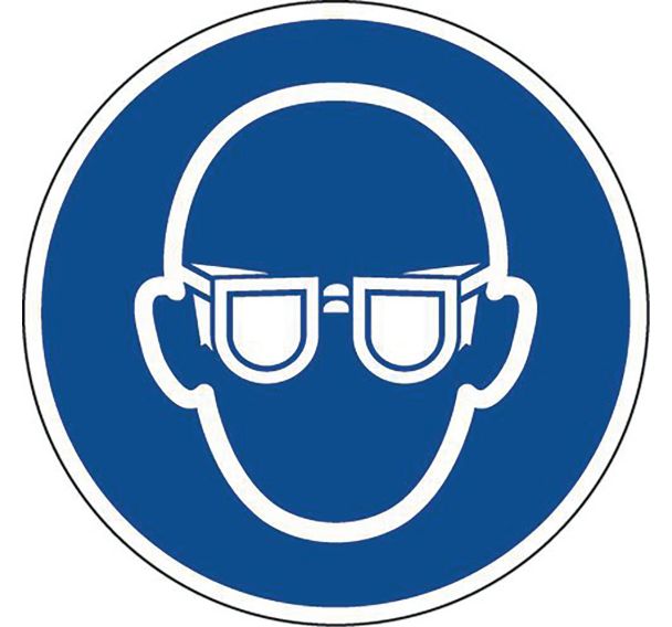 Panneau obligation - Lunettes de protection - Adhésif - Manutan Expert