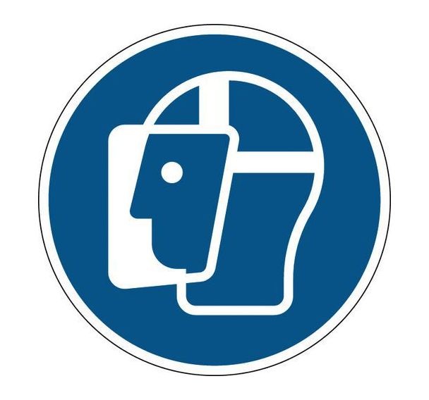 Panneau obligation - Port Visière de protection - Rigide