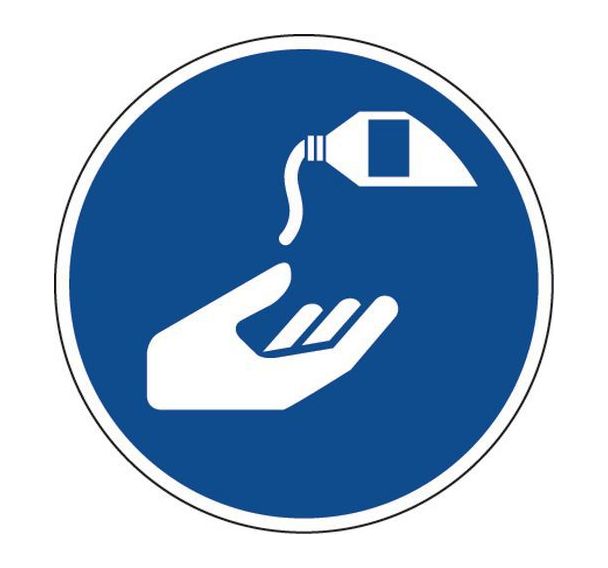 Panneau obligation - Port crème de protection - Aluminium