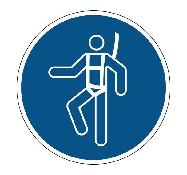 Panneau obligation - Port harnais sécurité obligatoire - Rigide