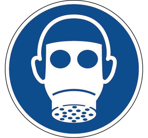Panneau obligation - Protection des voies respiratoires - Adhésif