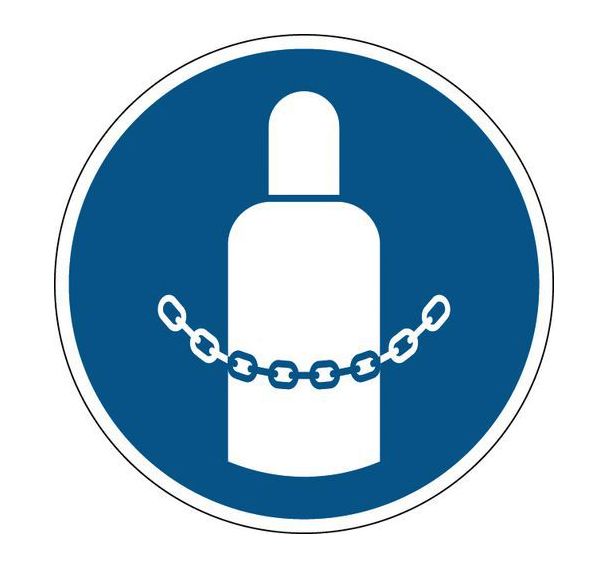 Panneau obligation - Sécuriser bouteilles de gaz - Rigide