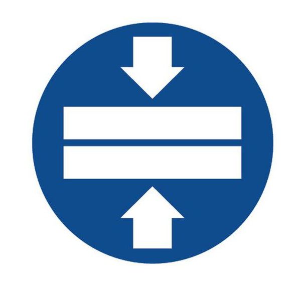 Panneau obligation - Utiliser un dispositif de blocage - Aluminium