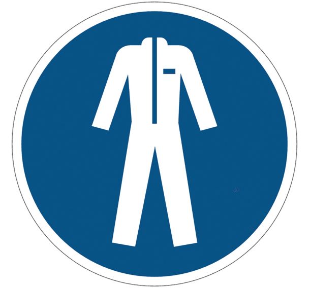 Panneau obligation - Vêtements de protection obligatoires - Adhésif
