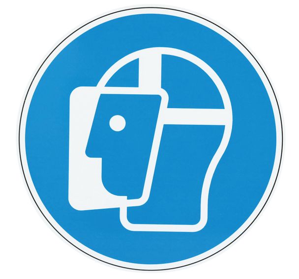 Panneau obligation - Visière de protection obligatoire - Aluminium