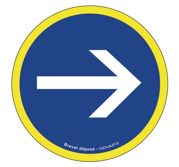 Panneau obligation haute visibilité - Sens obligatoire - Rigide - Novap