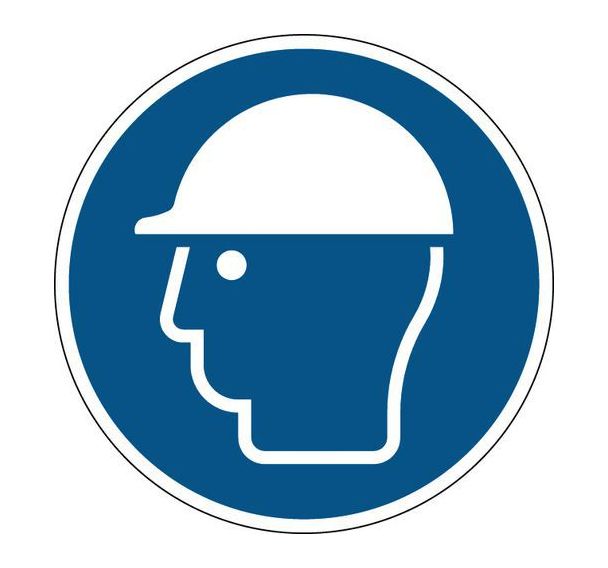 Panneau obligation rond - Casque de protection obligatoire - Rigide