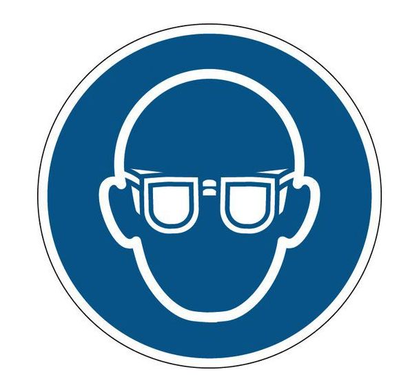 Panneau obligation rond - Lunettes de protection obligatoires - Rigide