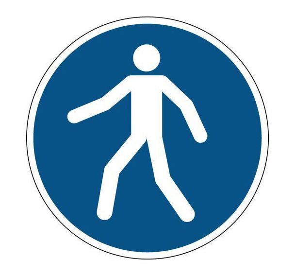 Panneau obligation rond - Utiliser le passage - Rigide