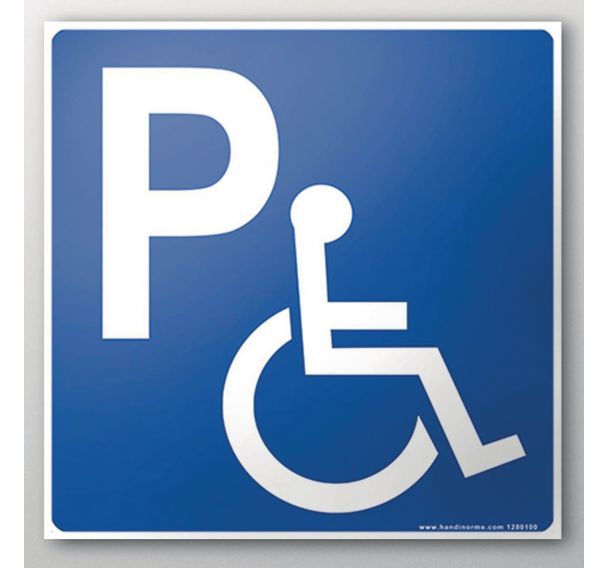 Panneau parking avec pictogramme handicapé