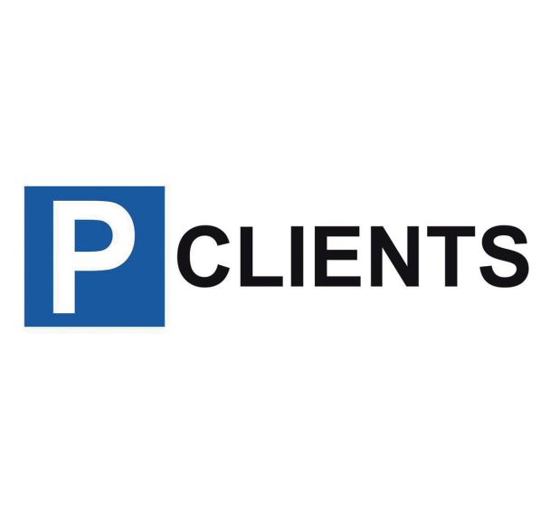 Panneau parking en aluminium - P clients