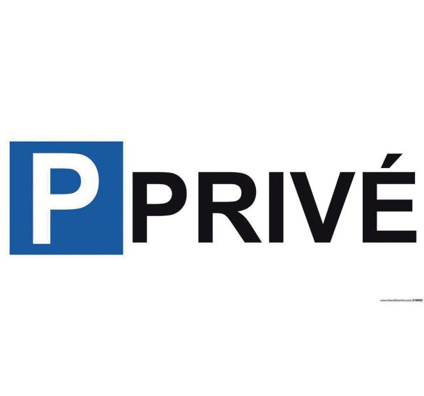 Panneau parking en aluminium - P privé