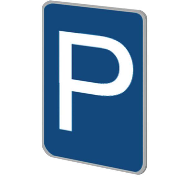 Panneau parking en aluminium plat