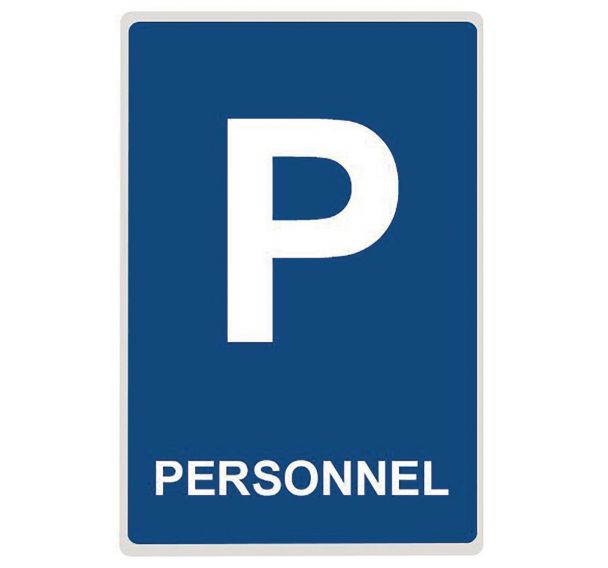 Panneau parking personnel en aluminium plat