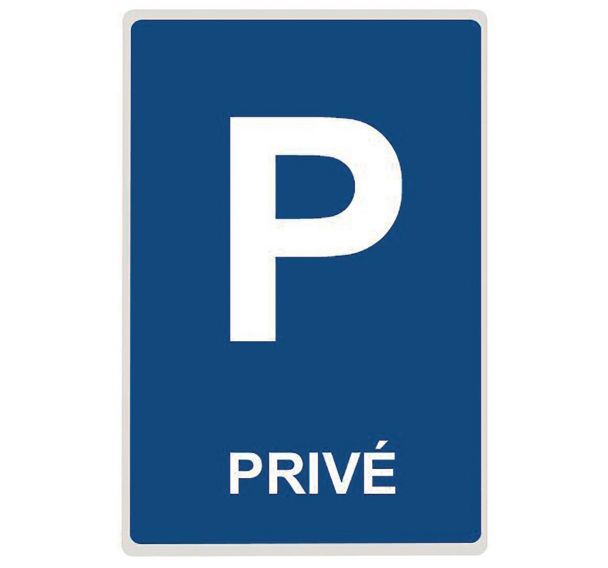 Panneau parking privé en aluminium plat
