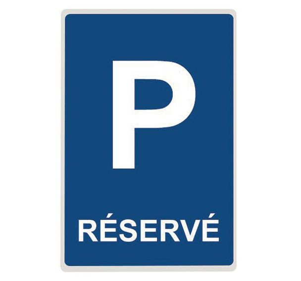 Panneau parking réservé en aluminium plat