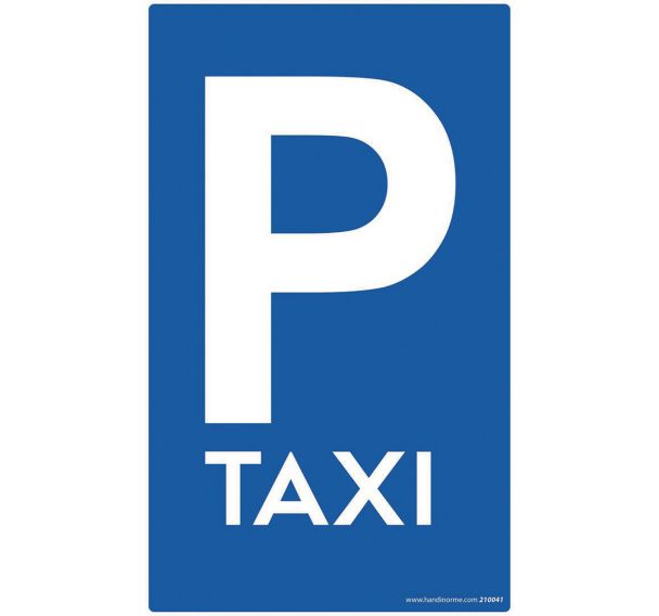 Panneau parking taxi en aluminium plat 300 x 500 mm