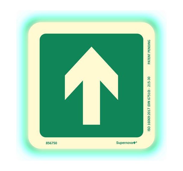 Panneau photoluminescent -Sortie de secours haut-Supernova+®