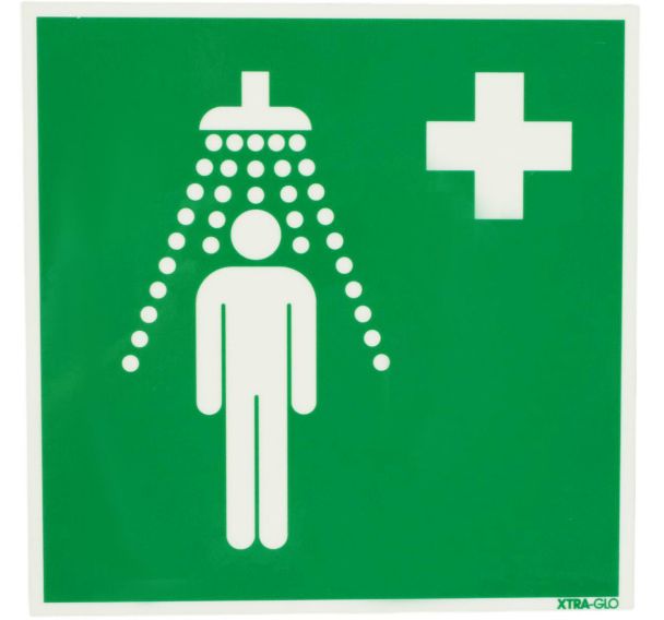 Panneau photoluminescent - ''Douche de sécurité''- Rigide