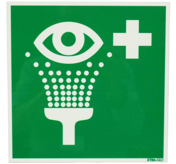Panneau photoluminescent - ''Rinçage des yeux'' - Rigide