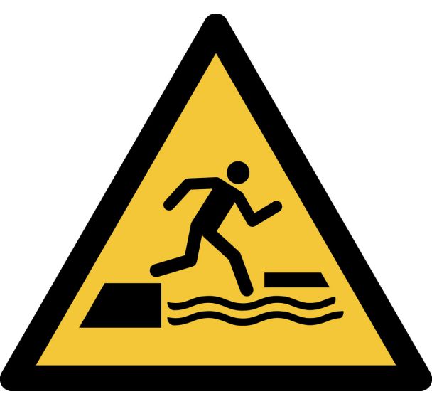 Panneau. Danger de chute sur une surface flottante - Djois Made By Tarifold