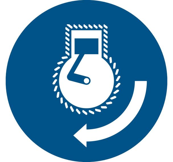 Panneau demarrer le moteur dans le sens de direction indique - Djois Made By Tarifold