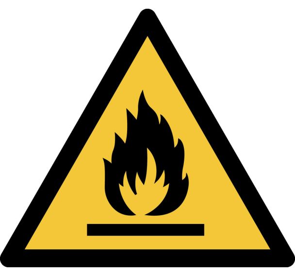 Panneau picto Avertissement : inflammable - Djois Made By Tarifold