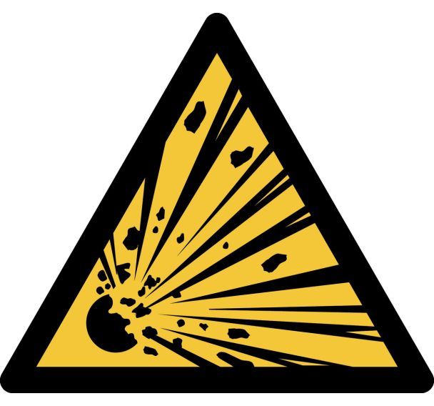 Panneau Avertissement : materiel explosif - Djois Made By Tarifold
