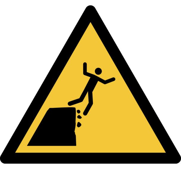 Panneau pictogramme Bord De Falaise Instable - Djois Made By Tarifold
