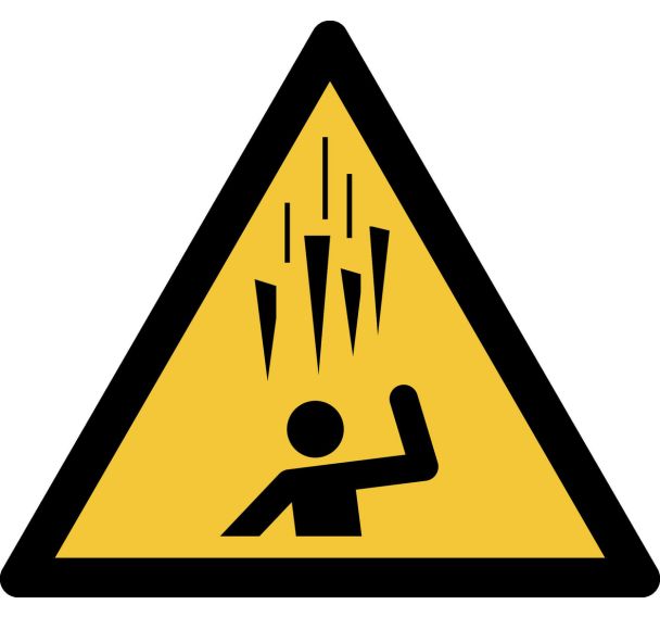 Panneau pictogramme Chute De Stalactites - Djois Made By Tarifold