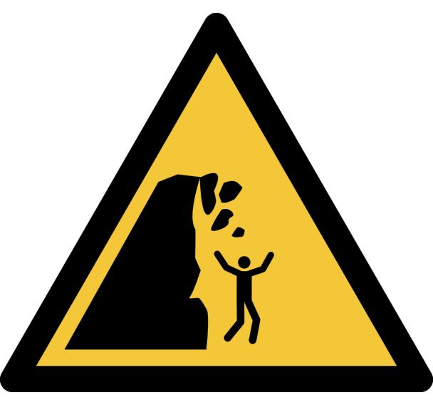 Panneau pictogramme Falaise Instable - Djois Made By Tarifold