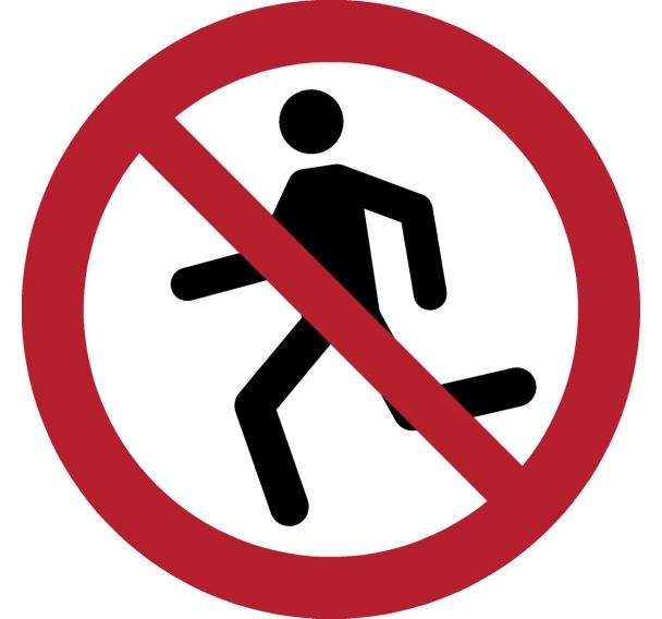 Panneau pictogramme Interdiction de courir - Djois Made By Tarifold