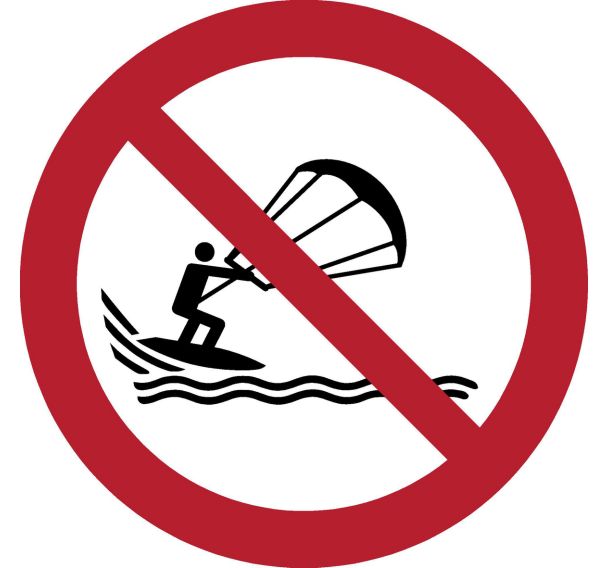 Panneau Interdiction de faire du kitesurf - Djois Made By Tarifold