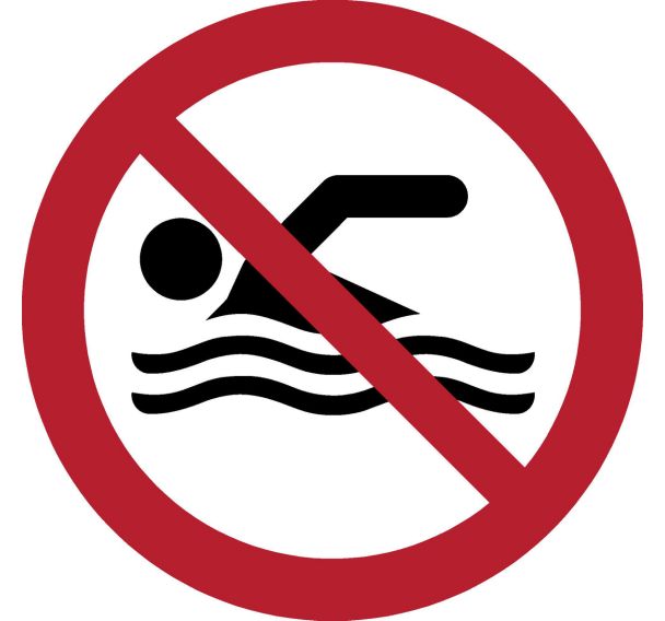Panneau pictogramme Interdiction de nager - Djois Made By Tarifold