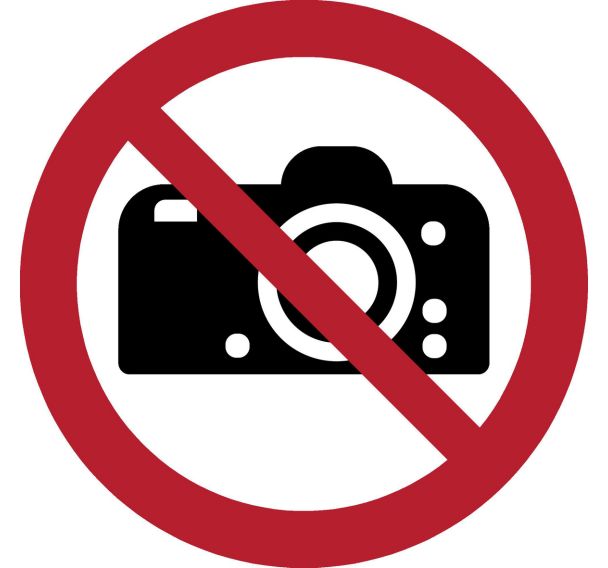 Panneau picto Interdiction de photographier - Djois Made By Tarifold